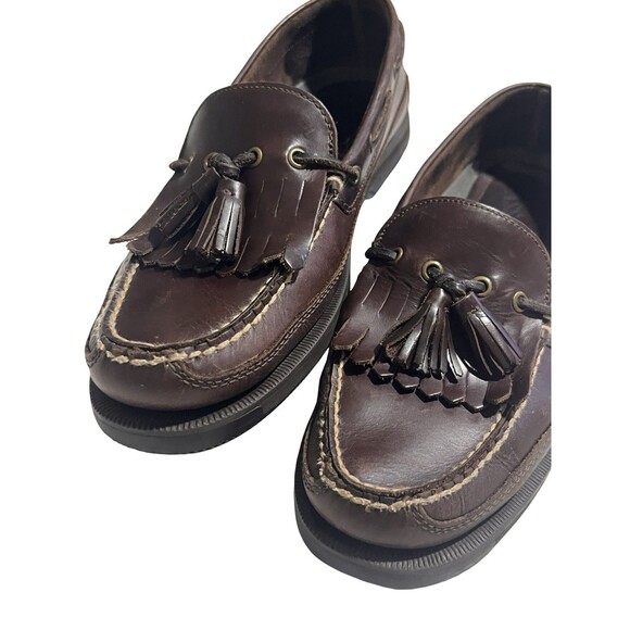 Bass Mens Brown Tassel 12 M Leather Dress or casual Slip On  Loafer - Picture 1 of 10